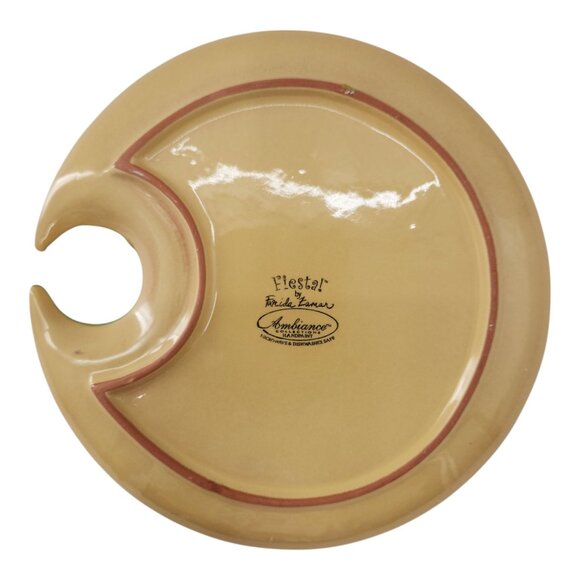 FIESTA Farida Zaman Ambiance Collection Ceramic 8" Handpainted Snack Plate - Picture 5 of 6